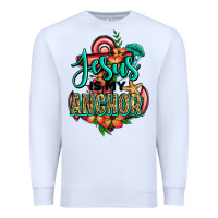 White jesus is my anchor Premium Sweatshirt - Jasminsmagicworld