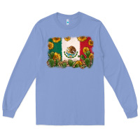 Colony Blue mexican flag Long Sleeve Tee - Zillion Design Studio