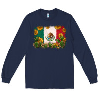 Navy mexican flag Long Sleeve Tee - Zillion Design Studio