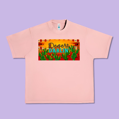 Desert Darlin' Aztec Desert Sunset License Plate Urban Heavy Tee Designed By Artiststas