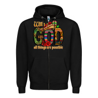 Black with god all things are possible Zipper Hoodie - CTS Tumbler Store