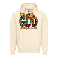 Sandshell with god all things are possible Zipper Hoodie - CTS Tumbler Store
