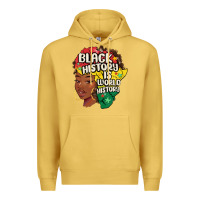 Antique Gold black history is world history Premium Hoodie - MaliasSmallBusiness