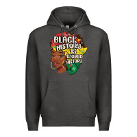 Charcoal Heather black history is world history Premium Hoodie - MaliasSmallBusiness