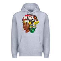 Heather Grey black history is world history Premium Hoodie - MaliasSmallBusiness