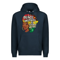 Navy black history is world history Premium Hoodie - MaliasSmallBusiness