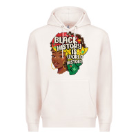 Pale Pink black history is world history Premium Hoodie - MaliasSmallBusiness