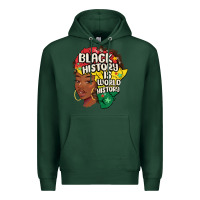 Sports Green black history is world history Premium Hoodie - MaliasSmallBusiness