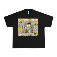 Black school bus driver Urban Heavy Tee - MaliasSmallBusiness