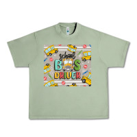 Oil Green school bus driver Urban Heavy Tee - MaliasSmallBusiness