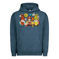 Pigment Midnight Navy sports gnomies Urban Hoodie - NancyCooperArtShop