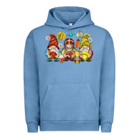Pigment Pebble Blue sports gnomies Urban Hoodie - NancyCooperArtShop