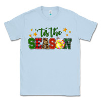 Dusty Blue 'tis the season softball christmas Classic Tee - RanaPortraitStore