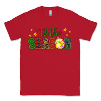 Red 'tis the season softball christmas Classic Tee - RanaPortraitStore