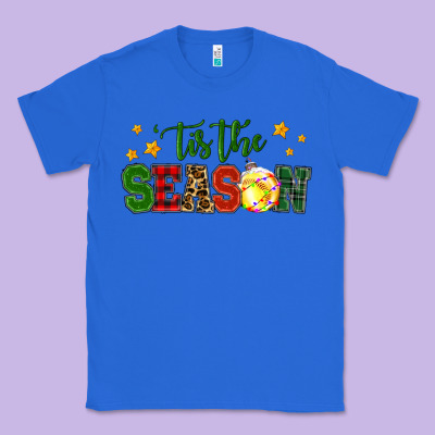 'tis The Season Softball Christmas Classic Tee Designed By Ranaportraitstore