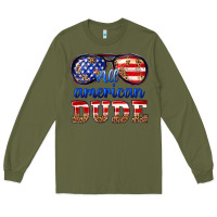 Army Green all american dude Long Sleeve Tee - texasbilliewilder