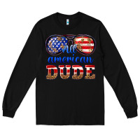 Black all american dude Long Sleeve Tee - texasbilliewilder