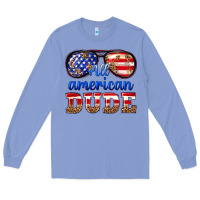 Colony Blue all american dude Long Sleeve Tee - texasbilliewilder