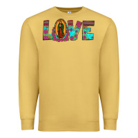 Antique Gold love our lady of guadalupe Premium Sweatshirt - JahusDesignShop