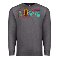 Charcoal Heather love our lady of guadalupe Premium Sweatshirt - JahusDesignShop