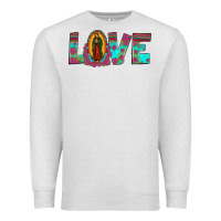 Oatmeal Heather love our lady of guadalupe Premium Sweatshirt - JahusDesignShop