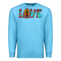 Ocean Blue love our lady of guadalupe Premium Sweatshirt - JahusDesignShop