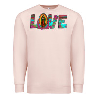 Pale Pink love our lady of guadalupe Premium Sweatshirt - JahusDesignShop