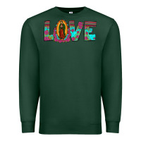 Sports Green love our lady of guadalupe Premium Sweatshirt - JahusDesignShop