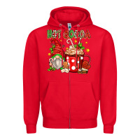 Red hot cocoa gnome Zipper Hoodie - texasbilliewilder