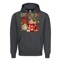 Smoke hot cocoa gnome Zipper Hoodie - texasbilliewilder