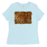 Baby Blue handdrawn leopard pattern Ladies Tee - BarkalooDesign