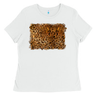 White handdrawn leopard pattern Ladies Tee - BarkalooDesign