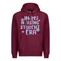 Burgundy in my nursing student era Premium Hoodie - MaliasSmallBusiness