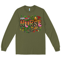 Army Green cinco de mayo nurse Long Sleeve Tee - Zillion Design Studio