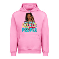 Fuchsia Pink chasing goals not people Urban Hoodie - NancyCooperArtShop