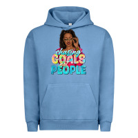 Pigment Pebble Blue chasing goals not people Urban Hoodie - NancyCooperArtShop