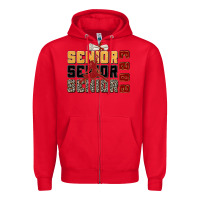 Red senior senior senior 2023 Zipper Hoodie - Zillion Design Studio