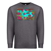 Charcoal Heather gemstone serape glitter background Premium Sweatshirt - JahusDesignShop