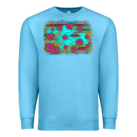 Ocean Blue gemstone serape glitter background Premium Sweatshirt - JahusDesignShop