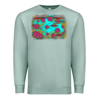 Seafoam gemstone serape glitter background Premium Sweatshirt - JahusDesignShop