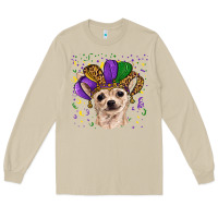 Mushroom mardi gras hat chihuahua Long Sleeve Tee - RanaPortraitStore