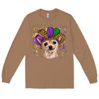 Toasted Coconut mardi gras hat chihuahua Long Sleeve Tee - RanaPortraitStore