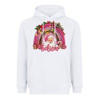White pink christmas believe  rainbow Heavyweight Hoodie - AdoDesignShop