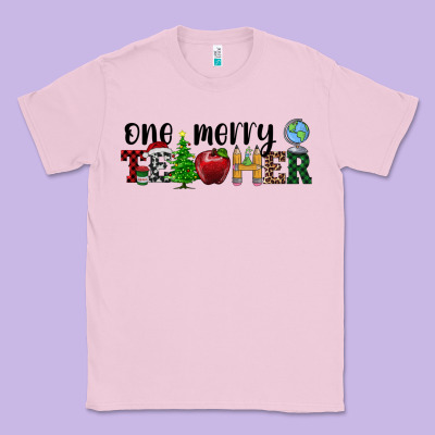One Merry Teacher Classic Tee Designed By Ranaportraitstore