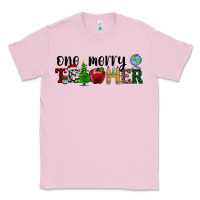 Bubblegum Pink one merry teacher Classic Tee - RanaPortraitStore
