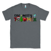 Charcoal Heather one merry teacher Classic Tee - RanaPortraitStore