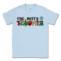 Dusty Blue one merry teacher Classic Tee - RanaPortraitStore