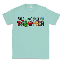Seafoam one merry teacher Classic Tee - RanaPortraitStore