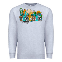 Heather Grey wife mom teacher with sunflowers Premium Sweatshirt - AdoDesignShop