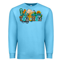 Ocean Blue wife mom teacher with sunflowers Premium Sweatshirt - AdoDesignShop